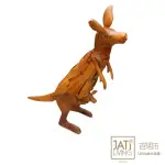 【吉迪市柚木家具】柚木拼接袋鼠造型藝品 LT-072B-3(裝飾 動物 木藝品 玄關 門廊 擺飾 庭院 花園)