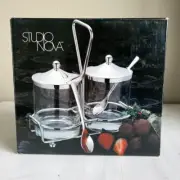 Studio Nova Vintage Silverado Jam Jars with Spoon NIB