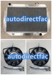 Aluminum Radiator + Two Fans for HG HT HK HQ HJ HX HZ V8 Chev Engine 3ROW