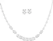 [TINEASUR] Bridesmaid Jewelry Set Pearl Pendant Necklace Wedding Day Earrings Bridal Necklace Set Stylish Pearl Jewelry
