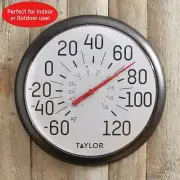Taylor Extra Large Indoor Outdoor Thermometer 13.25 inch Dial Patio Temperature