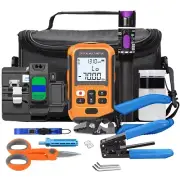 Fiber Cold Connection Tool Kit with Fiber Cleaver X5 Visual Fault Locato