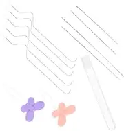 SEWACC Beading Tools Metal Beading Needles Curved Tips Perfect for Jewelry Making String and Thread Random Color