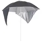 Beach Umbrella with Side Walls 215 cm Outdoor Patio Sunshade Garden Shelte 18839