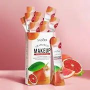 10pcs Grapefruit Makeup Remover, Individually Wrapped Makeup Remover Deep Cleansing Lotion, Hydrating