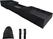 Liizoo Under Seat Storage Box Compatible with Chevy Silverado/GMC Sierra 1500 2014-2018; 2015-2019 Silverado/Sierra HD Double Cab, Foldable Underseat Organizer Crew Cab Accessories