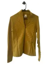 Athleta Jacket Womens Medium Gold Flurry Force Insulated PrimaLoft Quilted Zip