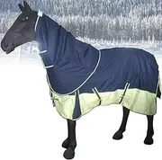 Fly Sheet Winter Turnout Horse Blanket with Detachable Neck Cover Waterproof Horse Rug 135cm(53'') Horse Stable Rug