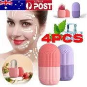 4pcs Ice Facial Cube Massager Ice Roller to Depuff Shrink Pores Sculpt Face Care
