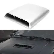 Silver Decorative Air Flow Intake Scoop Bonnet Vent Cover Hood Universal