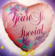 "You're So Special" Large 18" Heart Shaped Mylar Foil Balloon Pink Romance Love