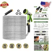 Ultimate 75ft No Kink Stainless Steel Garden Hose with Durable Brass Fittings
