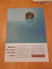 1962 Parke-Davis: Harmless Vintage Print Ad 8x11