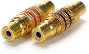 TLS.eagle RCA Female to RCA Female Interconnect Coupler Adapter Gold Plated Housing for Mixer Amplifiers Cable Link Pack of 2