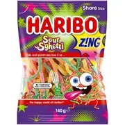 Haribo Sour S'ghetti Zing 140g