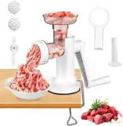 Manual Meat Grinder, Heavy Duty Meat Mincer Sausage Stuffer,Hand Grinder with St