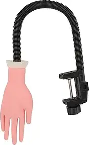 EPIGEIST 1Pc Bendable Artificial Hand Model for Manicure Training Flexible Nail Art Practice Tool with Base Durable Light for Realistic Experience