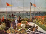 Art Oscar-Claude Monet Terrace Sea Mural Ceramic Backsplash Tile #124