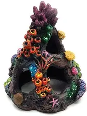 Aihotim Coral Aquarium Reef Decoration - Resin Fish Tank Mountain Cave Ornaments Betta Fish Sleep Rest House Hide Play Breed…
