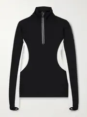 [Moncler Grenoble] Moncler Grenoble - Color-block Stretch-jersey Base Layer - Black - small small Black