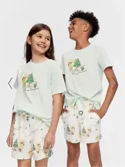 Peter Alexander Kids Winnie The Pooh PJ Set Size 10 With Matching Pj Bag NEW