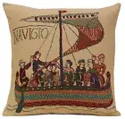 Bayeux Navigo Belgian Tapestry Decorative Cushion Cover