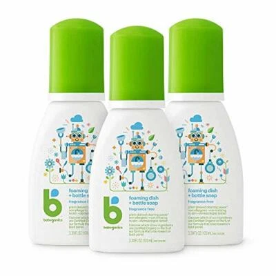 3.38oz Fragrance & Residue-Free Foaming Dish & Bottle Soaps (3-Pack)