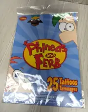 Phineas and Ferb 25 temporary tattoos new/sealed Perry Candice Isabella Jeremy