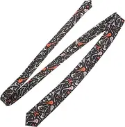 [Holibanna] Musical Notes Satin Tie for Men Unique Music Design Dress Tie Soft Comfortable Accessory for Formal and Casual Occasions for Christmas and Dance Events