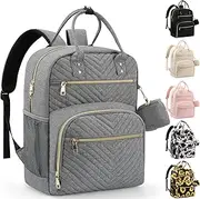 Pritent Diaper Bag Backpack,Baby Essentials Diapers Bag with Pacifier Case,Stylish Travel Backpack for Baby Girl/Boy