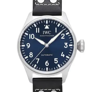 【IWC 萬國錶】大型飛行員藍面藍色皮帶款x43mm(IW329303)