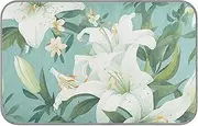 Amooorous White Magnolia Flowers and Leaves Summer Dog Cooling Blankets for Large Self Cooling Blanket for Cats for pet Outdoors Non-Electric Camas frias para Perros M