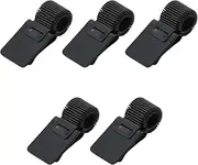 T Tulead Black Pen Clipboard Holders Metal Pencil Holder Clips with Spring Adjustable Pen Clip Organizer for Notebook, Pack of 5