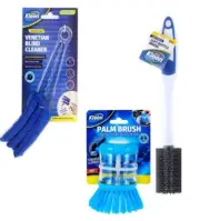 3PCS Cleaning Tool Palm Brush Venetian Blind Cleaner Long Bottle Brush Kitchen
