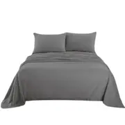 Charcoal Cashmere Touch Flannel Sheet Set