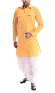 [Royal Kurta] Men's Kurta Linen Cotton Pathani Kurta Patiala Salwar Set