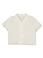 Miss Mango Girls Textured Shirt, White, Size 10