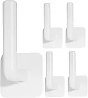 Cabilock 5pcs Nail- Wall Hooks Sticky Hooks Wall Mount Hook Hanger Wall Mounted Hooks Adhesive Hanging Hooks Wall Mount Hooks Multi-use Wall Hooks Wall Hanger Plastic Shelf Key White