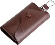 [Generic] Unisex Handmade Leather Key Wallet Holder Card Case Key Chain