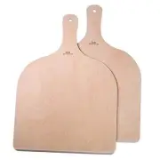 2-Piece Wood Pizza Peel, Large Pizza Paddle Set for Pizza stone,Oven or Grill,