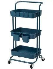 Kandoka 3 Tier Trolley Cart Storage in Blue