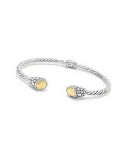 Samuel B. 18K Over Silver Bangle Bracelet