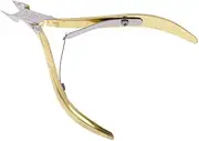 A Golden Dead Skin Scissors Professional Nail Art Tool Peel Killer Manicure Edge Barb Bevel Stainless Steel Dead Skin Pliers
