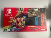 Nintendo Switch Neon Joy-Con Console with Mario Kart 8 Deluxe Bundle NEW