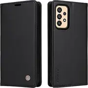 [YBFJCE] Case for Samsung Galaxy A23/F23 5G/M23 5G PU Leather Wallet Cover,Flip Folio Case with Card Holders,Magnetic Phone Cover for Samsung Galaxy A23,Black