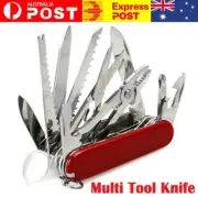 Red Folding Pocket Swiss Army Knife Swisschamp Military Survival Multi Tool