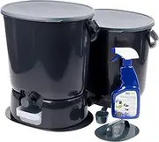 Skaza 15.3L Bokashi Organko Essential Set with Base- Pack of 2-Black