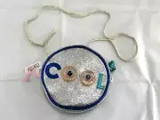 me oui 021 Silver Mini Crossbody Purse Shoulder Strape Handbag Women Girls