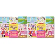2x Melissa & Doug Reusable Sticker Pad Princess Castle Kids/Childrens Toy 3y+