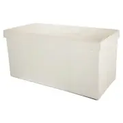Foldable Bench 78x38x38cm Ottoman Stool Seat Cube Storage Box Lid Faux Leather